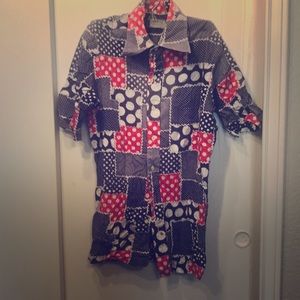 Vintage button up with front pocket